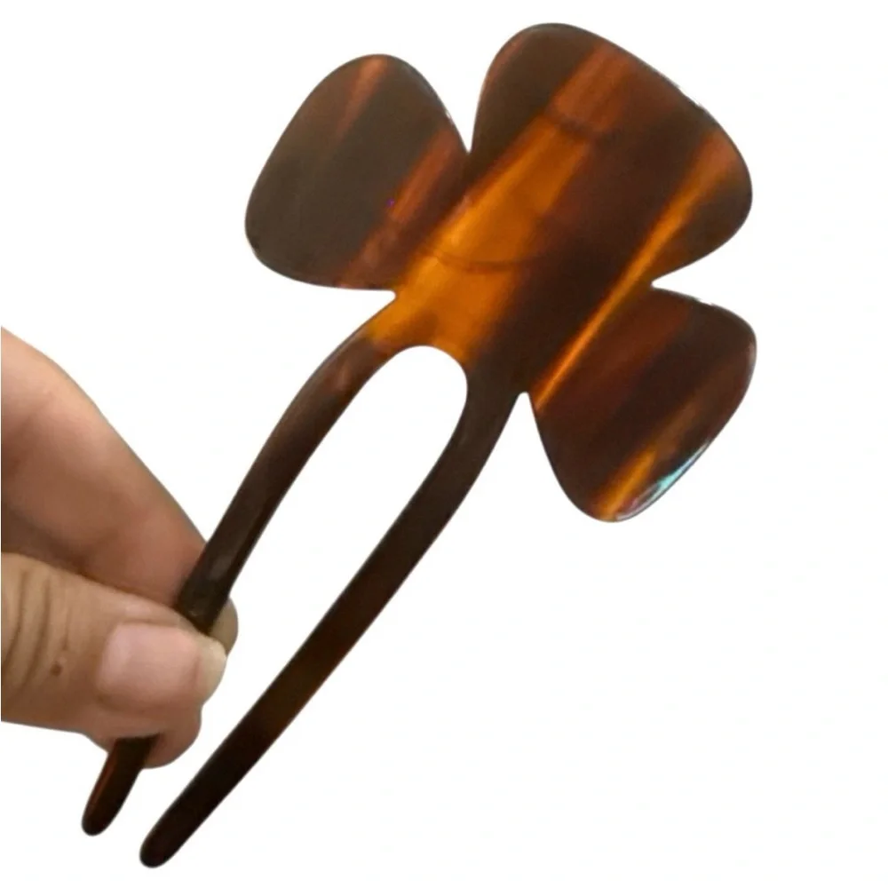 New 1970’s French Hair Picks‎ Statement Hair Accessory in Tortoiseshell , NOS